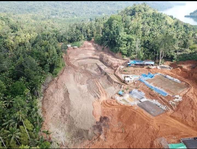 Lokasi tambang emas di Kampung Bowone, Kecamatan Tabukan Selatan, Kabupaten Kepulauan Sangihe, Sulawesi Utara