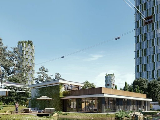 Teknologi UST sangat ramah lingkungan karena konsumsi bahan yang rendah dari elemen struktural jembatan layang dan rolling stock rel tali.