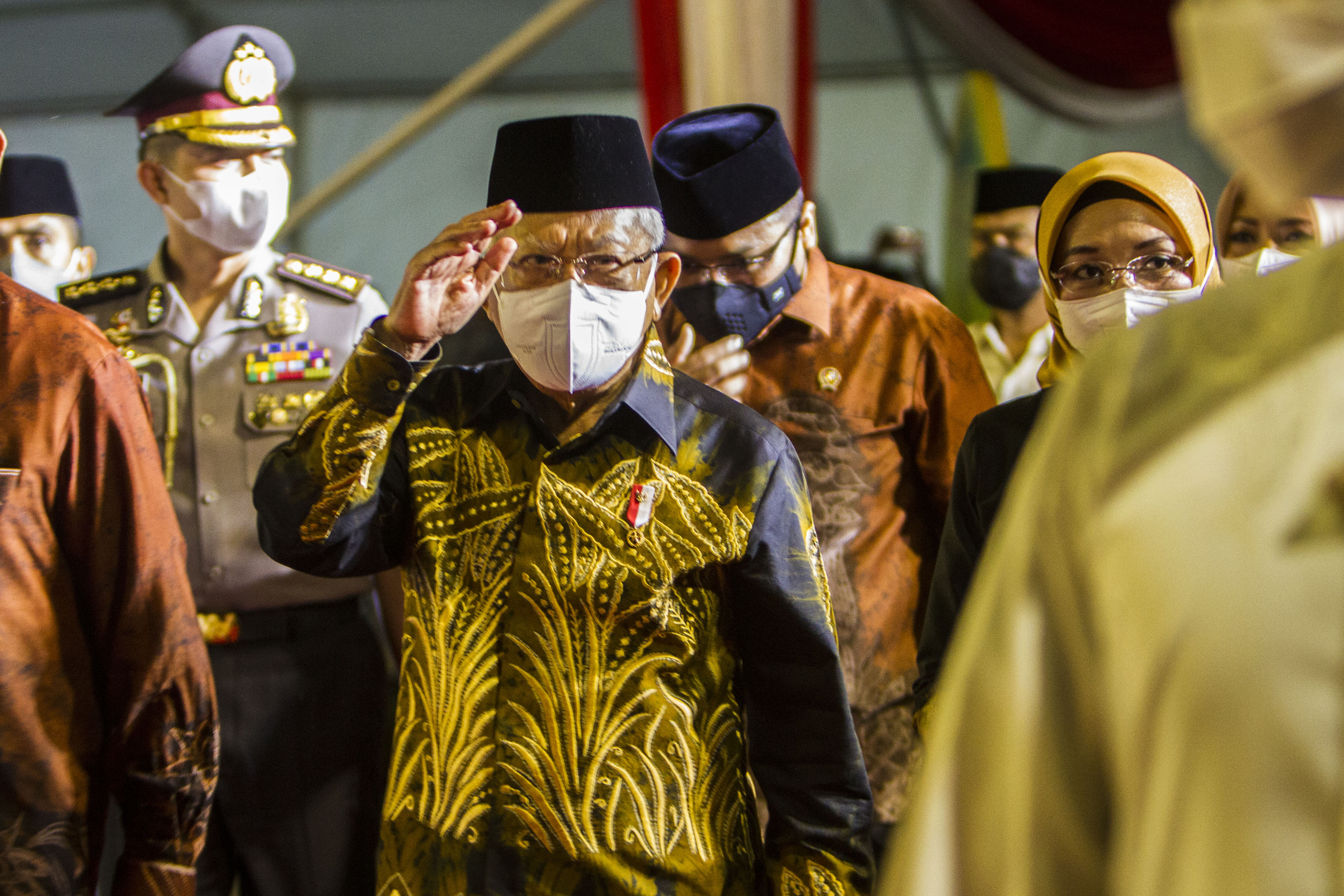 Wakil Presiden Ma'ruf Amin saat menghadiri acara di Kalimantan Selatan