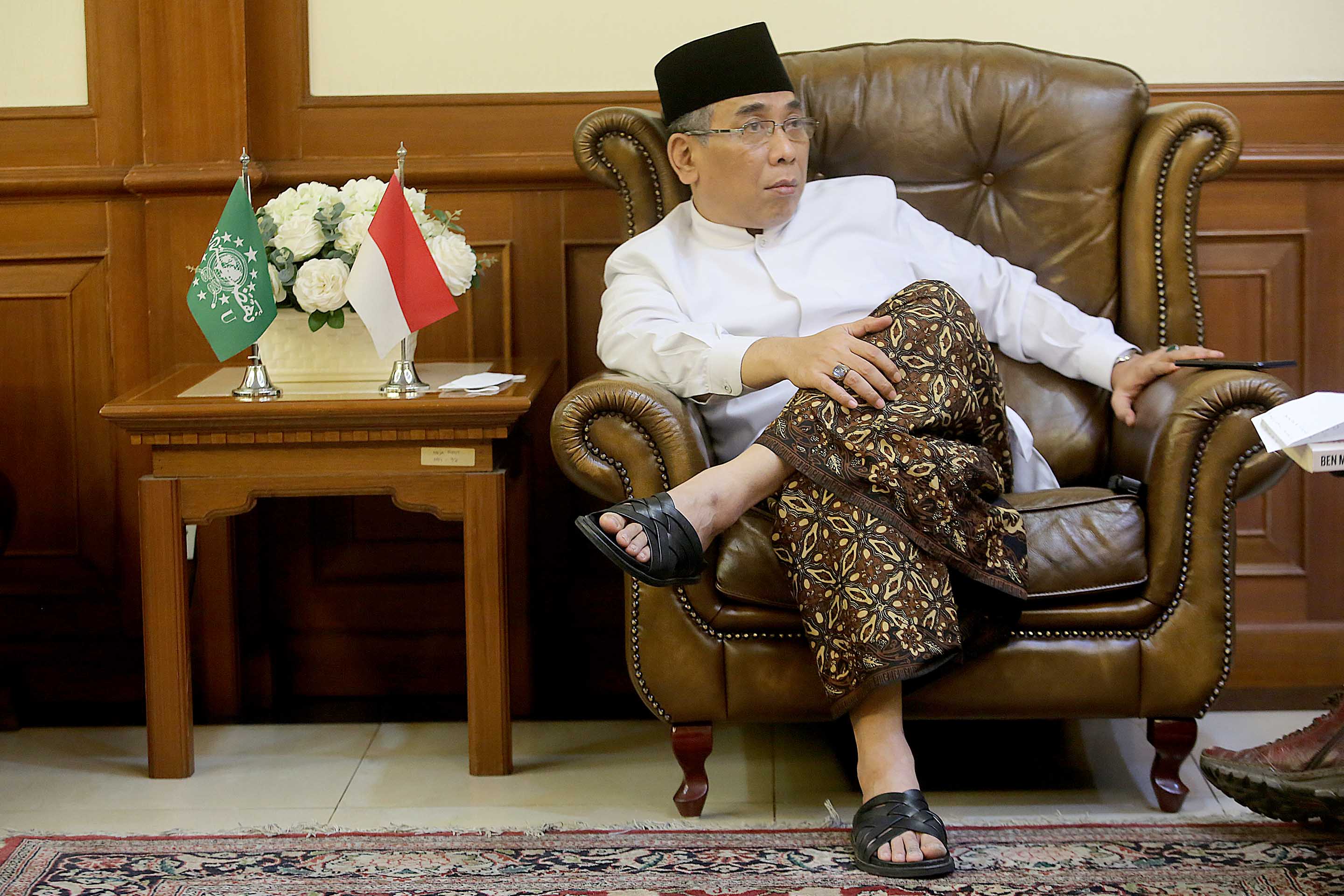 Ketua Umum Pengurus Besar Nahdlatul Ulama (PBNU) KH Yahya Cholil Staquf 