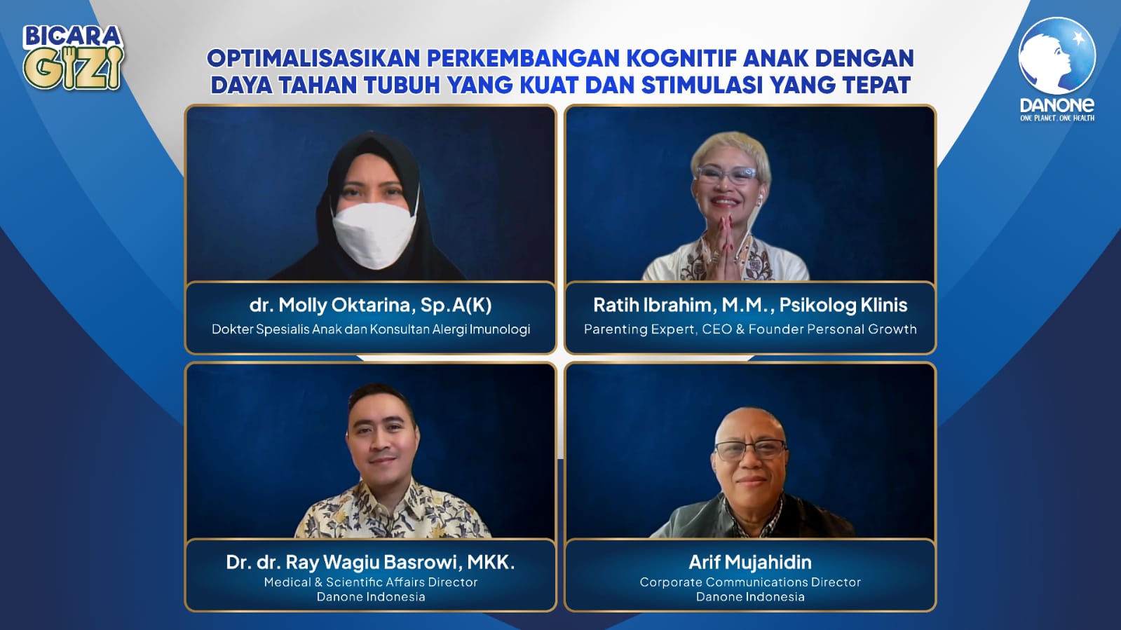 Webinar bertajuk Bicara Gizi  yang diselenggarakan Danone Specialized Nutrition Indonesia