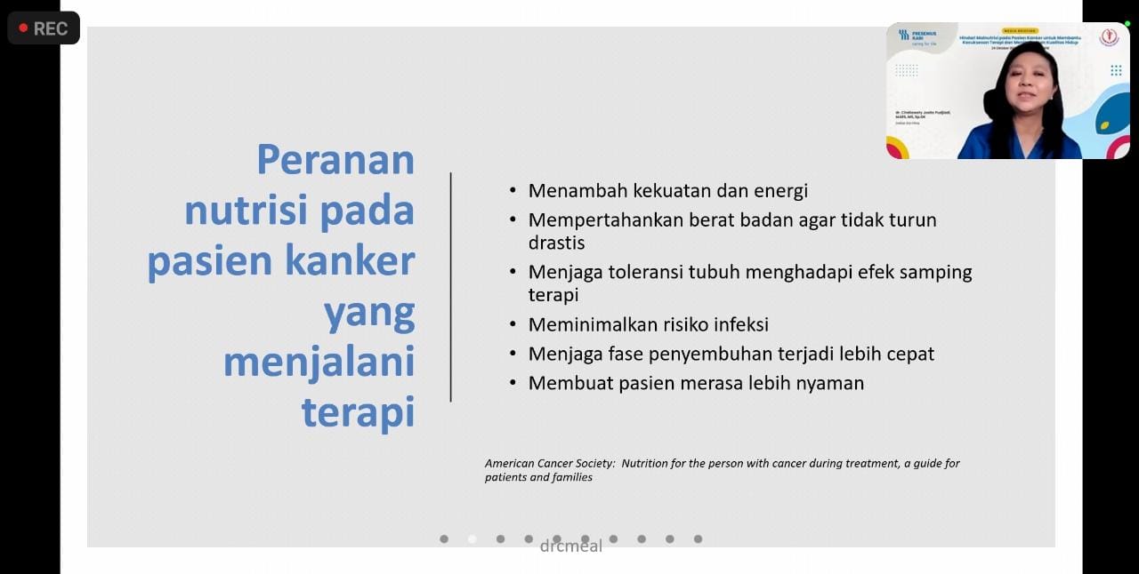 Hindari Malnutrisi pada Pasien Kanker untuk Bantu Kesuksesan Terapi 