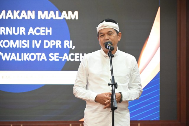 Wakil Ketua Komisi IV DPR RI Dedi Mulyadi saat memimpin rapat di Banda Aceh, Rabu (12/10/2022). 