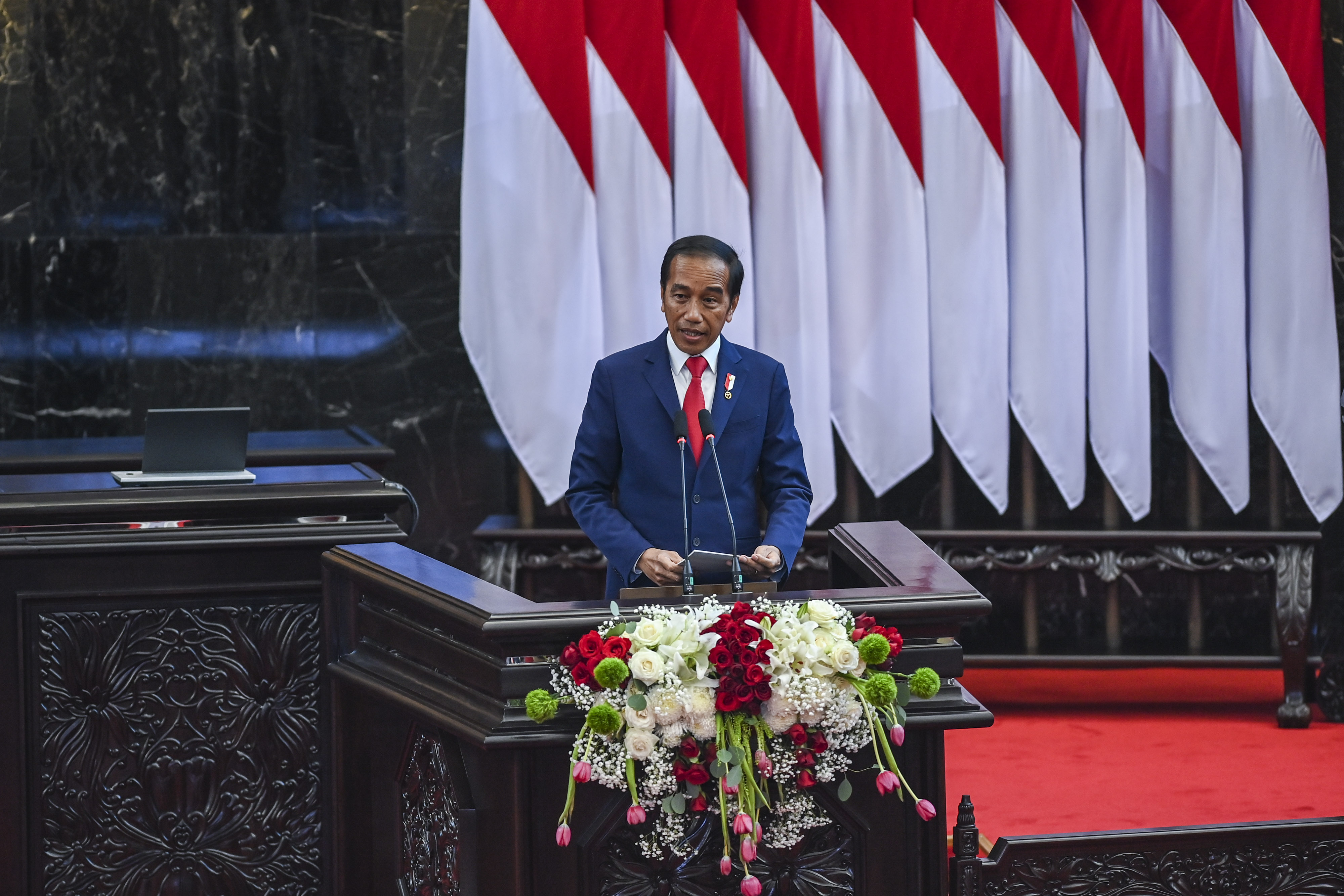 Presiden Joko Widodo saat membuka Parliamentary Forum in the Context of the G20 Parliamentary Speakers Summit (P20)