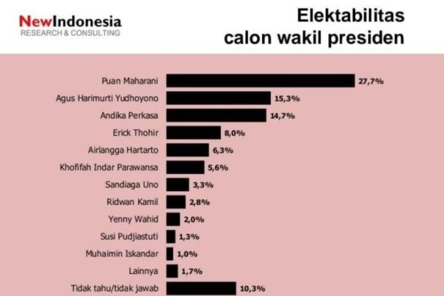 Hasil survei cawapres 2024