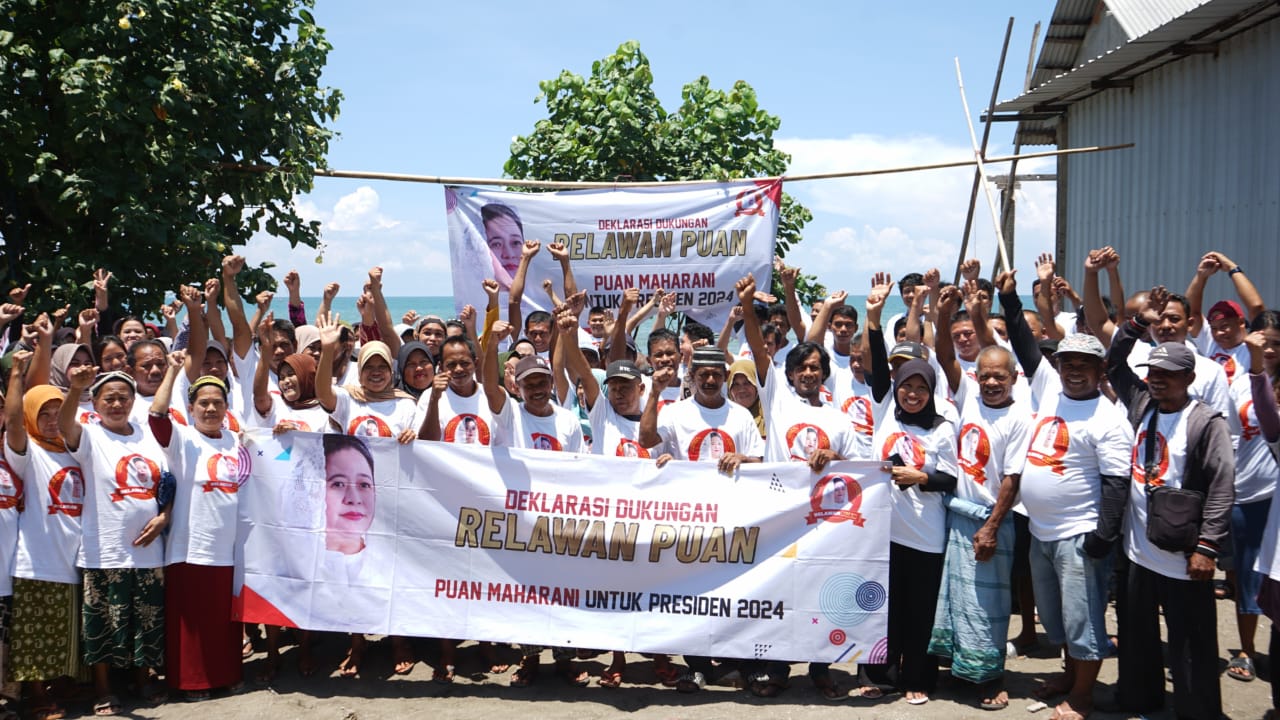 Kelompok nelayan di Galesong, Takalar, Sulawesi Selatan, sepakat bergabung bersama Relawan Puan mendukung Puan Maharani sebagai capres.
