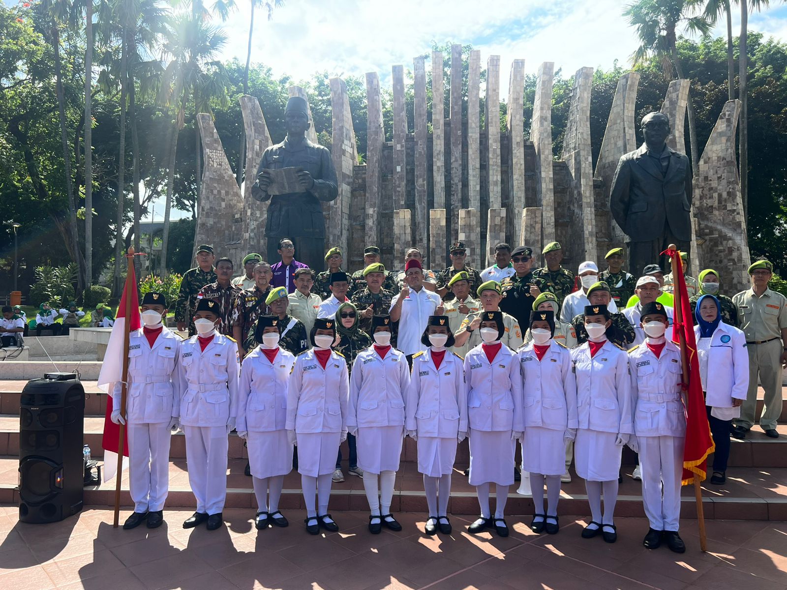 peringatan sumpah pemuda di Tugu Proklamasi, Jakarta Pusat