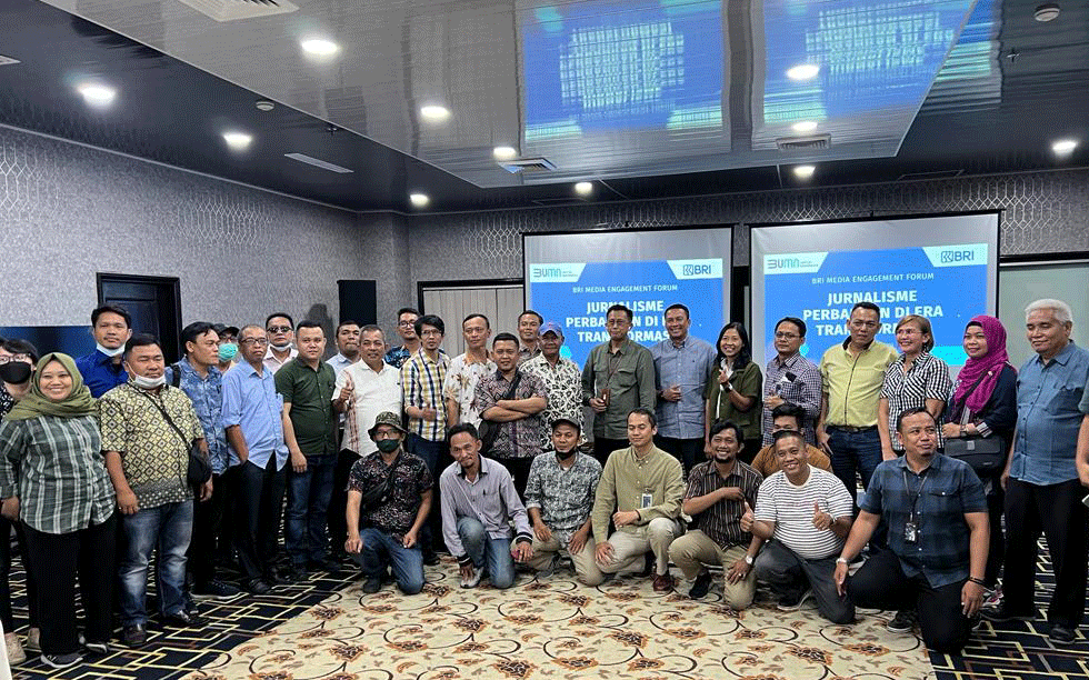 Wartawan Lokal Medan, Sumatra Utara, mengikuti pelatihan jurnalisme perbankan yang digekar BRI dan Dewan Pers, Jumat (7/10/2022)