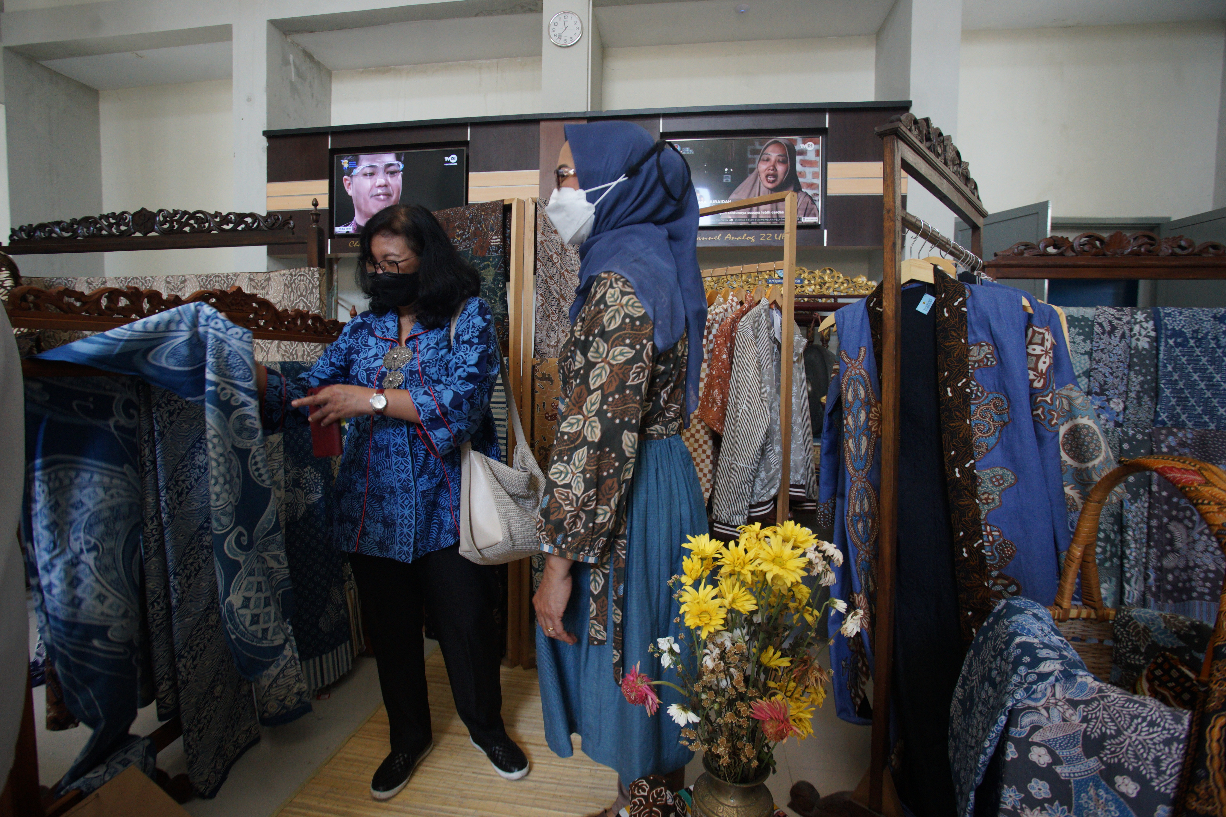 Pameran ekonomi kreatif subsektor kriya batik yang digelar Dinas Pariwisata Sleman, Januari 2022 lalu.
