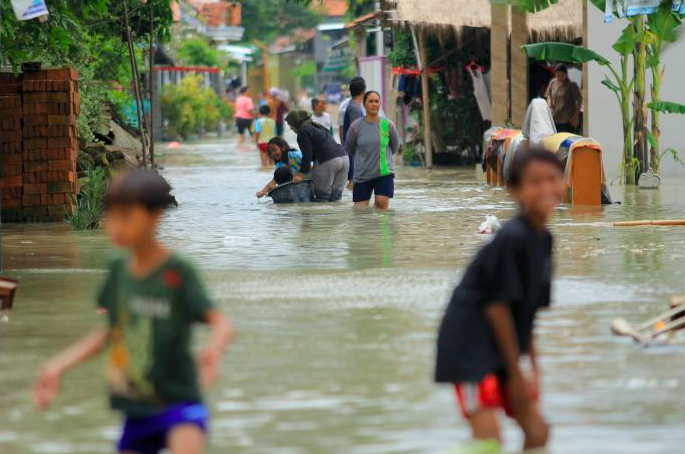 ilustrasi: Kawasan langganan banjir harus mewaspadai potensi hujan deras hari ini.