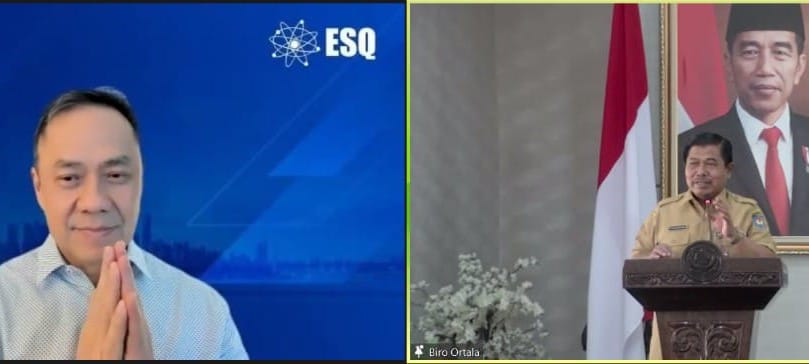 Sekjen Kemendagri Suhajar Diantoro (kanan) saat memberikan pengarahan dalam Pelatihan Change Leader Batch 1.