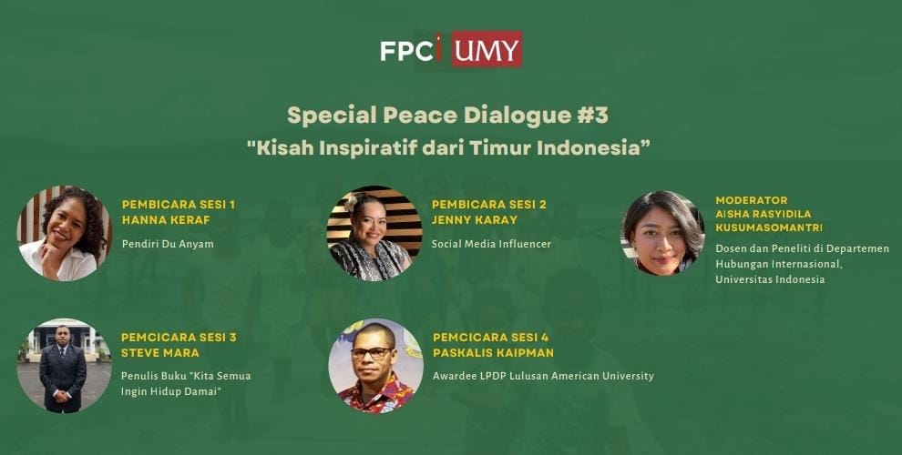 Para pembicara dalam acara Special Peace Dialogue (SEPEDA) dengan mengusung tema 'Kisah Inspiratif dari Timur Indonesia' s.