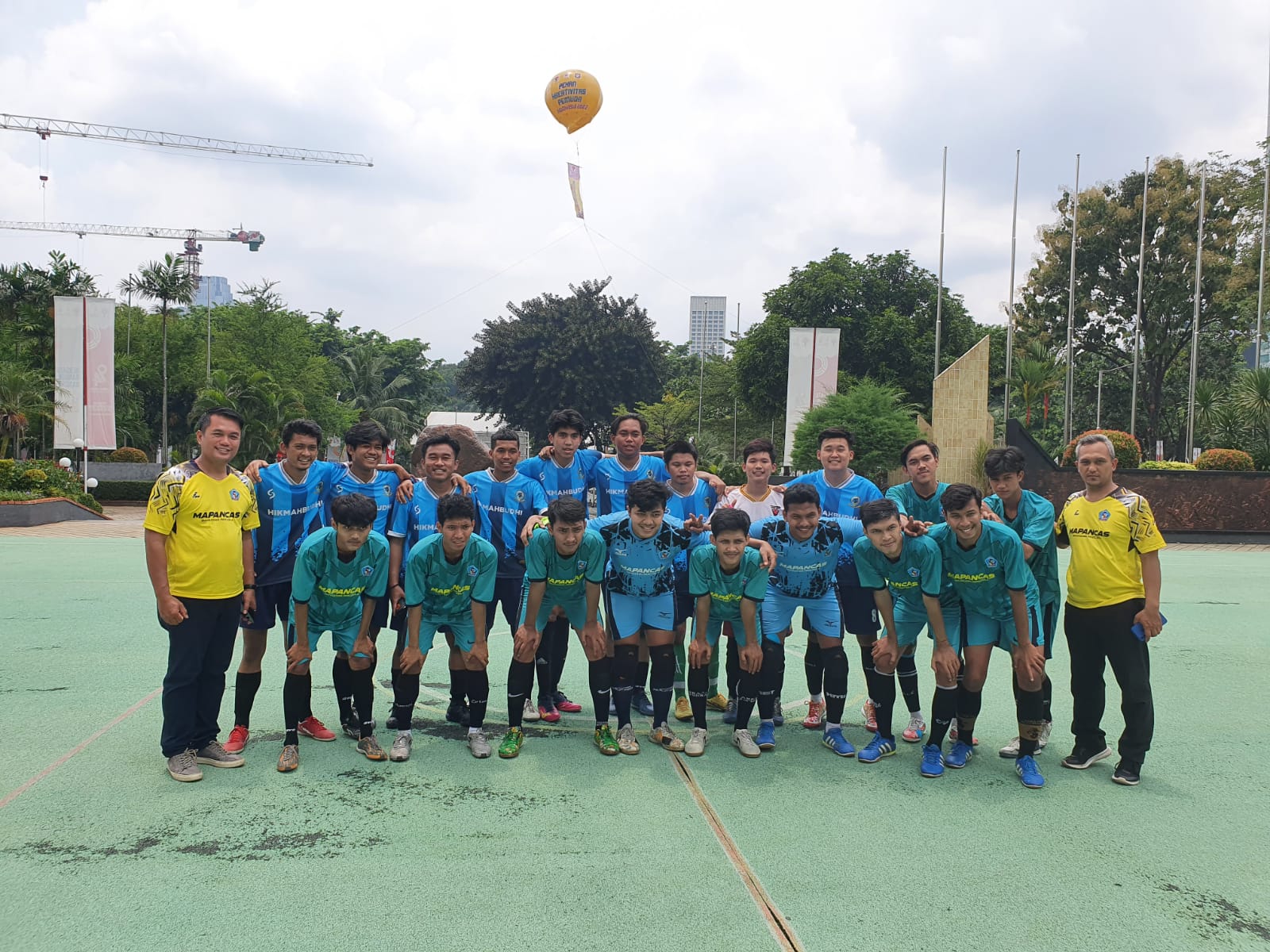 DPP Mapancas juara turnamen futsal dan bulu tangkis road to Hari Sumpah Pemuda 2022