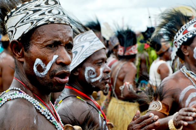 Anggota Masyarakat Adat di Kabupaten Jayapura, Papua. 