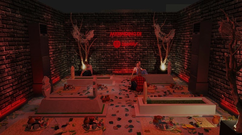 Salah satu instalasi horor #MerindingdiSpotify