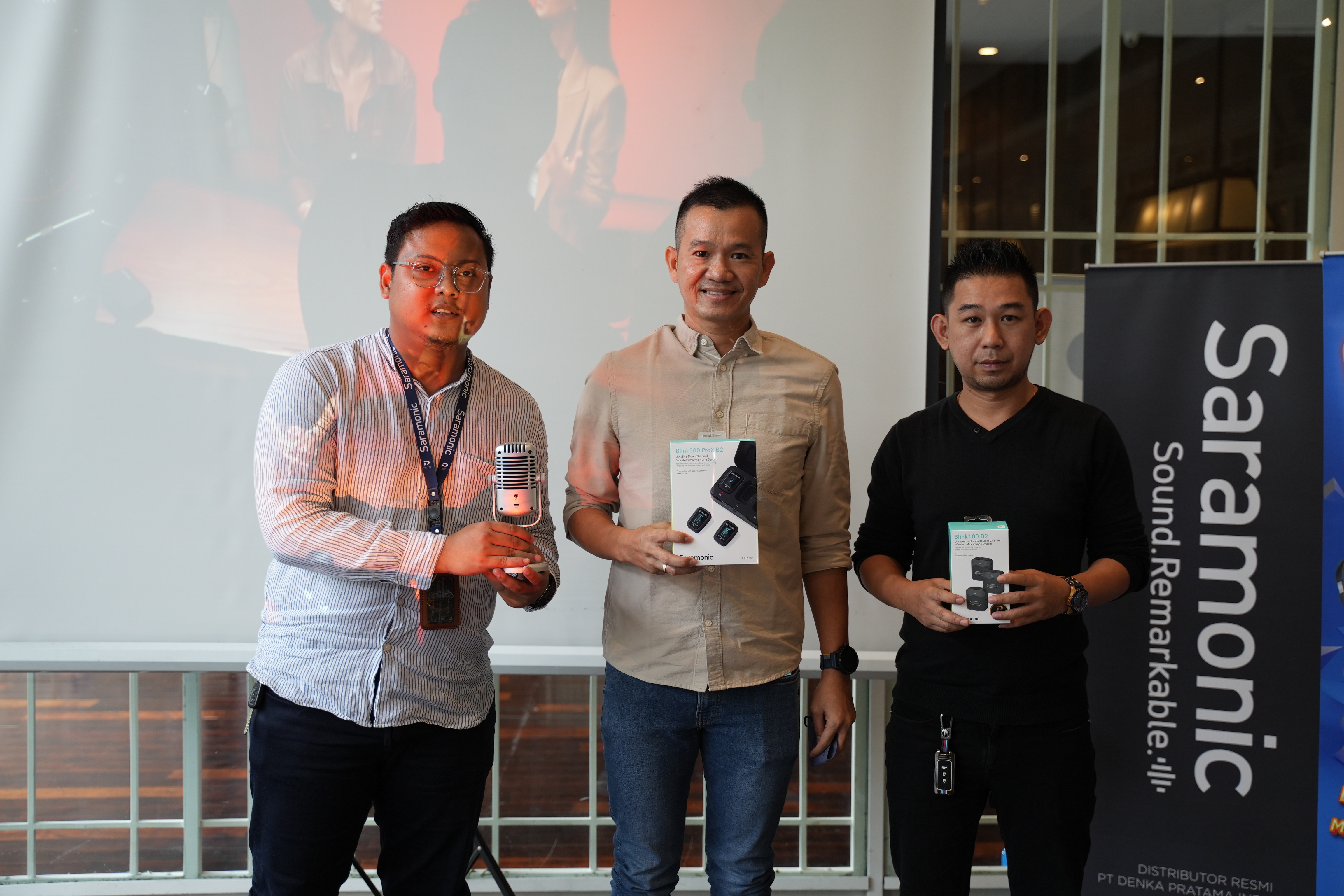 Acara peluncuran Saramonic Blink 500 ProX B2 di Wyls, Veranda Jakarta Selatan.