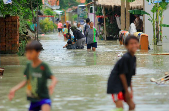ilustrasi: Kawasan langganan banjir harus mewaspadai potensi hujan deras hari ini.