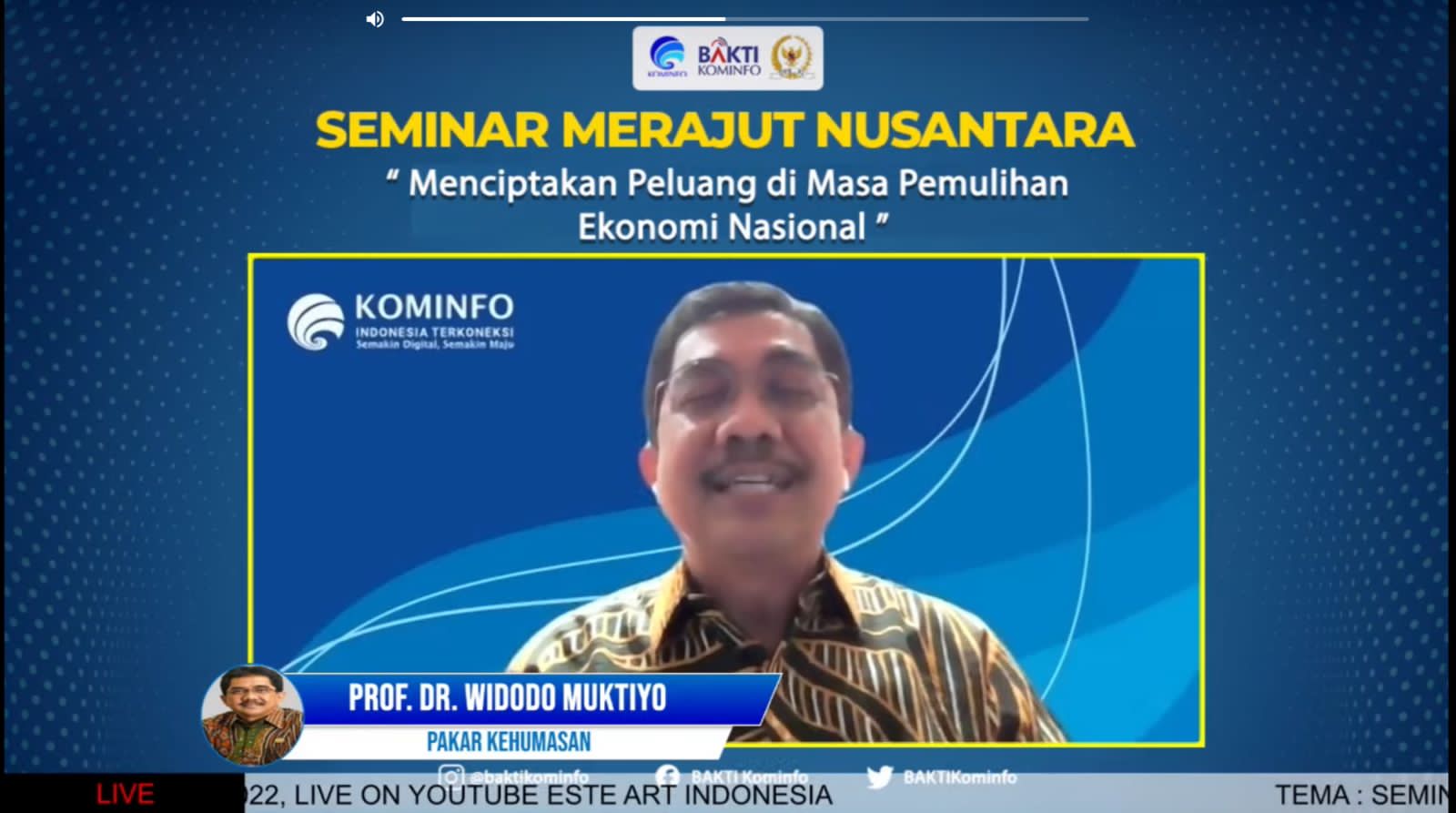  Prof. Dr. Widodo Muktiyo, pakar Kehumasan.