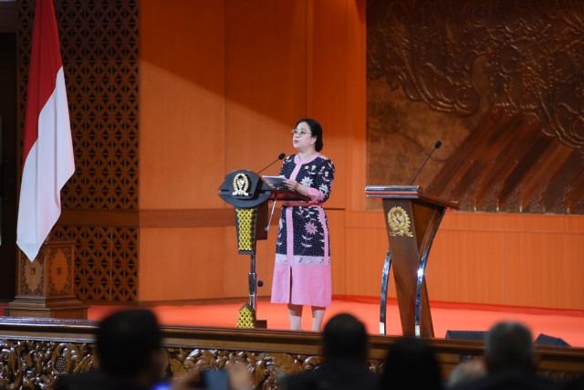 Ketua DPR RI Puan Maharani memberikan sambutan dalam Parliamentary Forum in the Context of the G20 di P20 