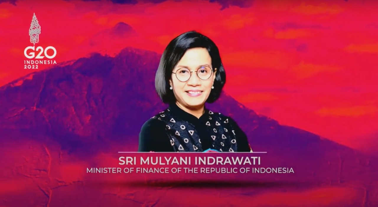 Menkeu Sri Mulyani Indrawati pada Simposium Tingkat Tinggi G20 Global Partnership for Financial Inclusion (GPFI). 