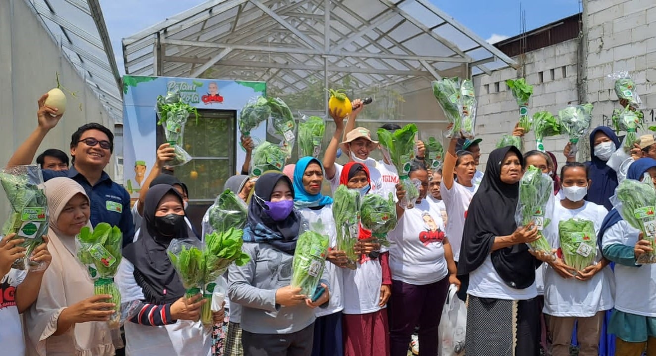 Petani kota di Kampung Sumur, Duret Sawit Jakarta Timur mendapat bantuan lahan pertanian dalam bentuk Green House dari OMG DKI Jakarta, Sabt