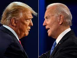Donald Trump dan  Joe Biden.