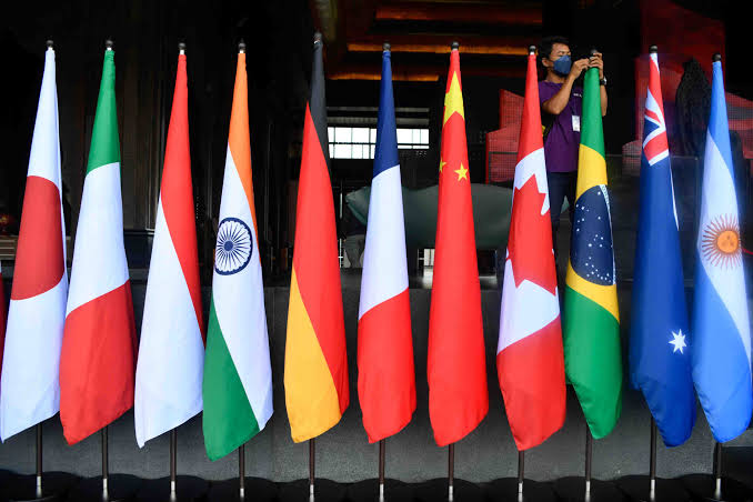 Ilustrasi: Bendera anggota KTT G20