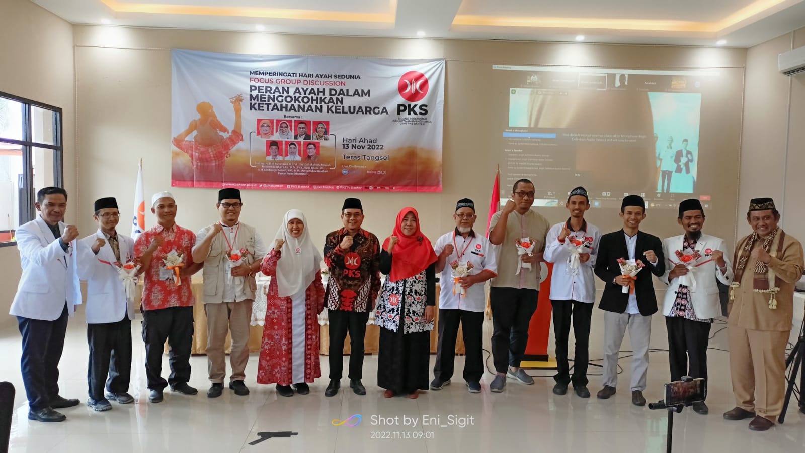 Diskusi yang digelar BPKK PKS dalam rangka memperingati Hari Ayah Internasional di Tangerang Selatan, Banten, Minggu (13/11).