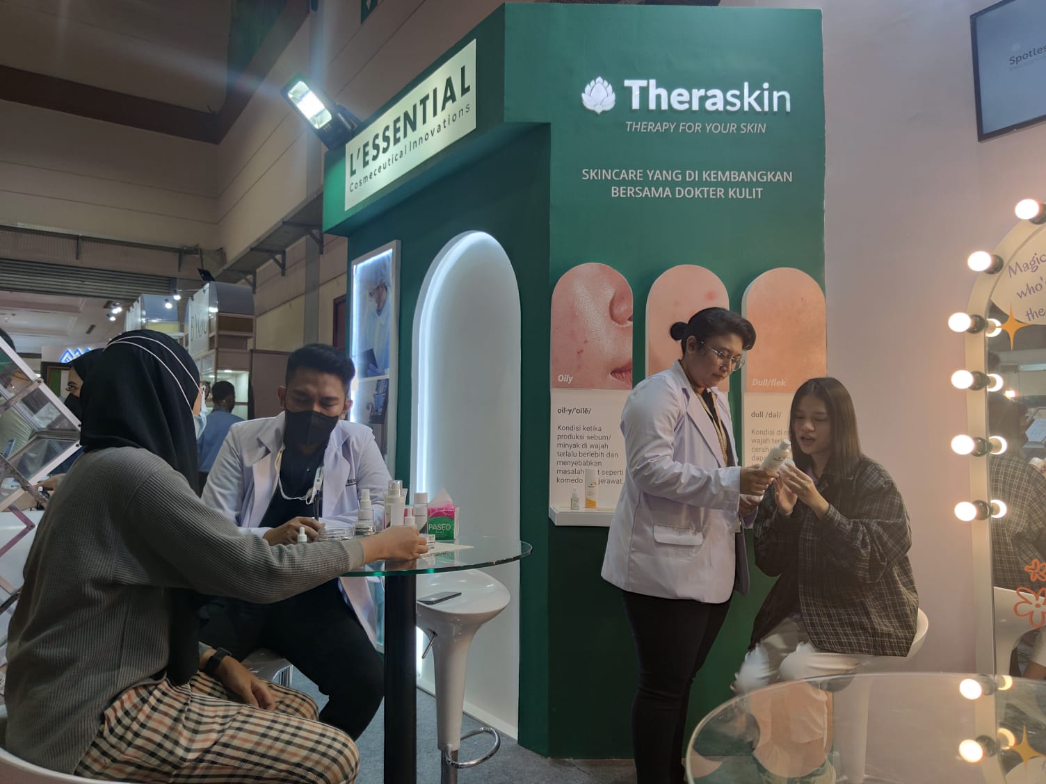 Ilustrasi perawatan kulit di Theraskin