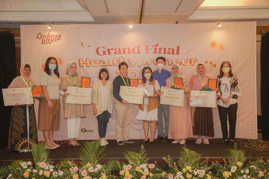 Finalis Kompetisi Inovasi Produk dan Pendampingan Bisnis Healthypreneur 2022 yang diselenggarakan Ladang Lima. 