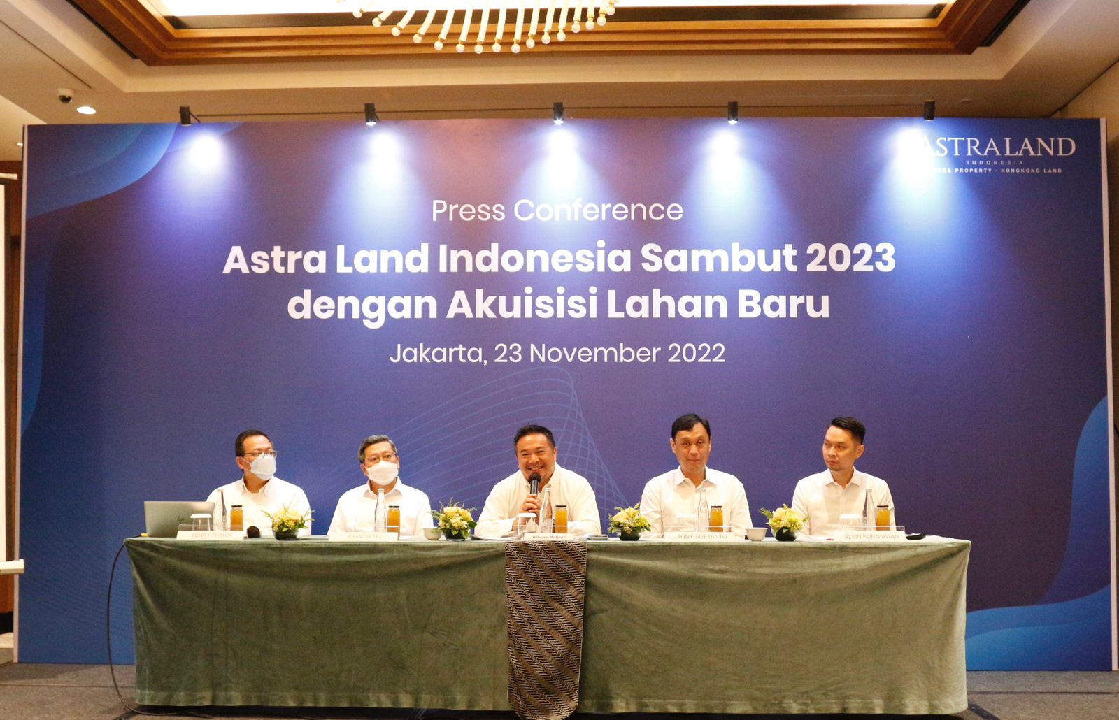 Konferensi pers Astra Land Indonesia mengenai akuisisi lahan baru.
