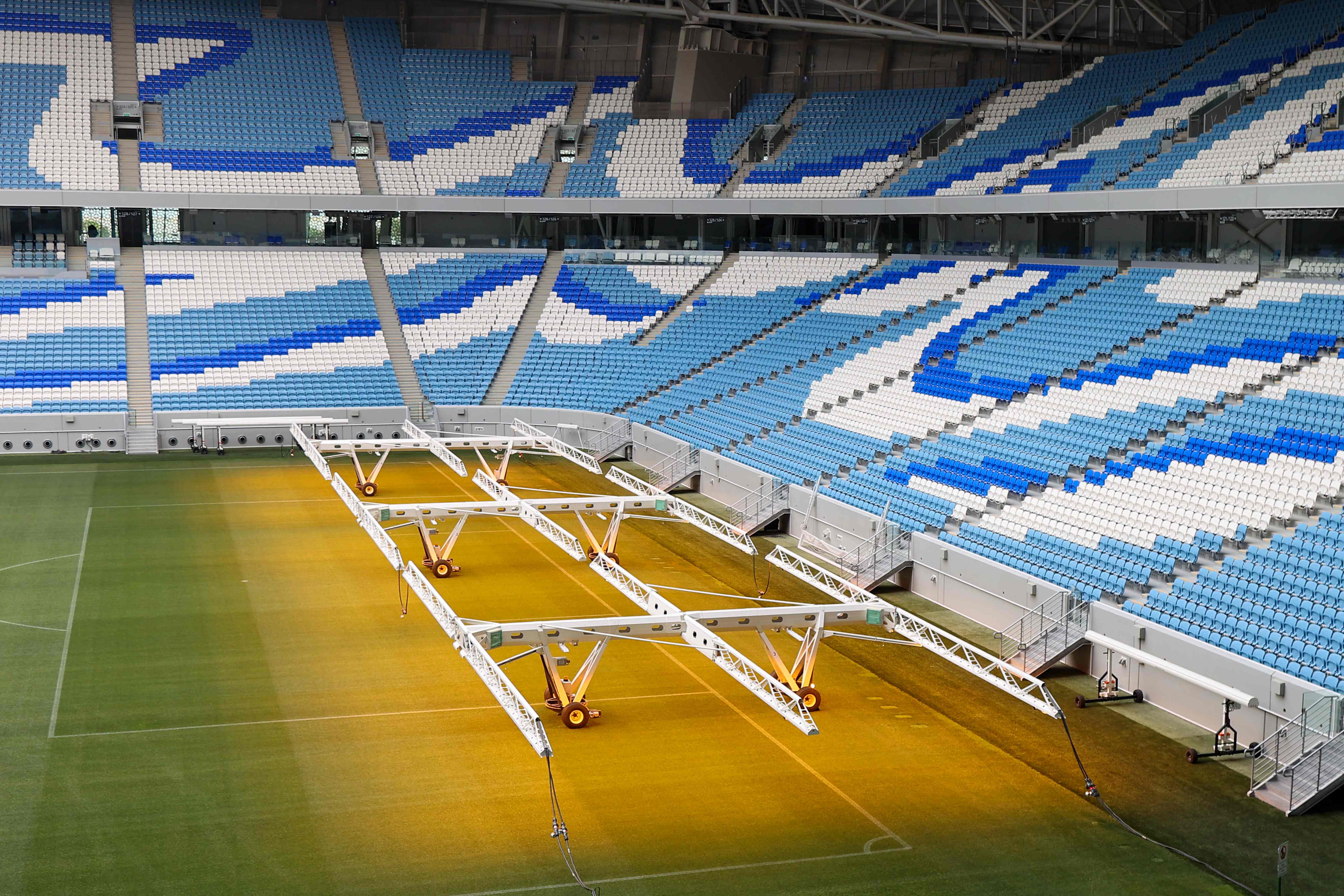 Salah satu stadion yang akan digunakan di Piala Dunia 2022, Stadion Al-Janoub di Doha, Qatar.