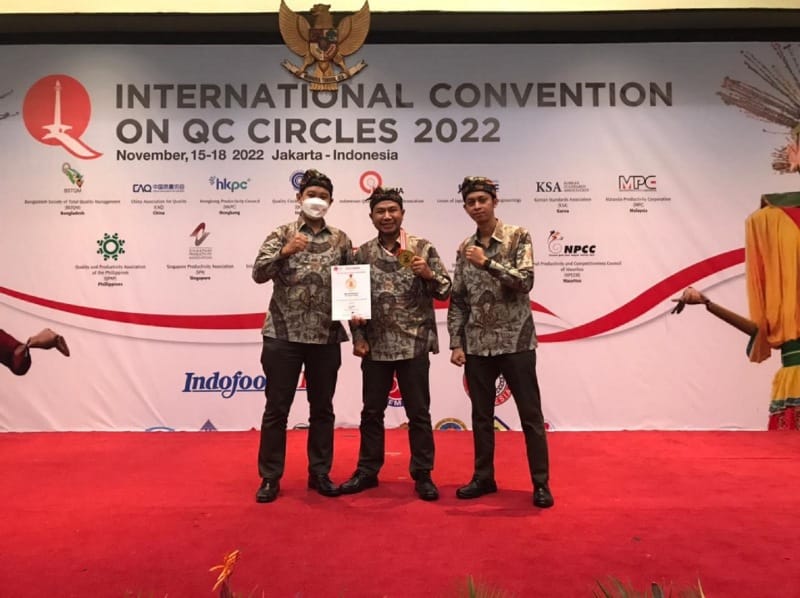 Tim Inovasi Kurama Semen Gresik meraih peringkat Gold pada ajang International Convention on Quality Control Circle (ICQCC) 2022