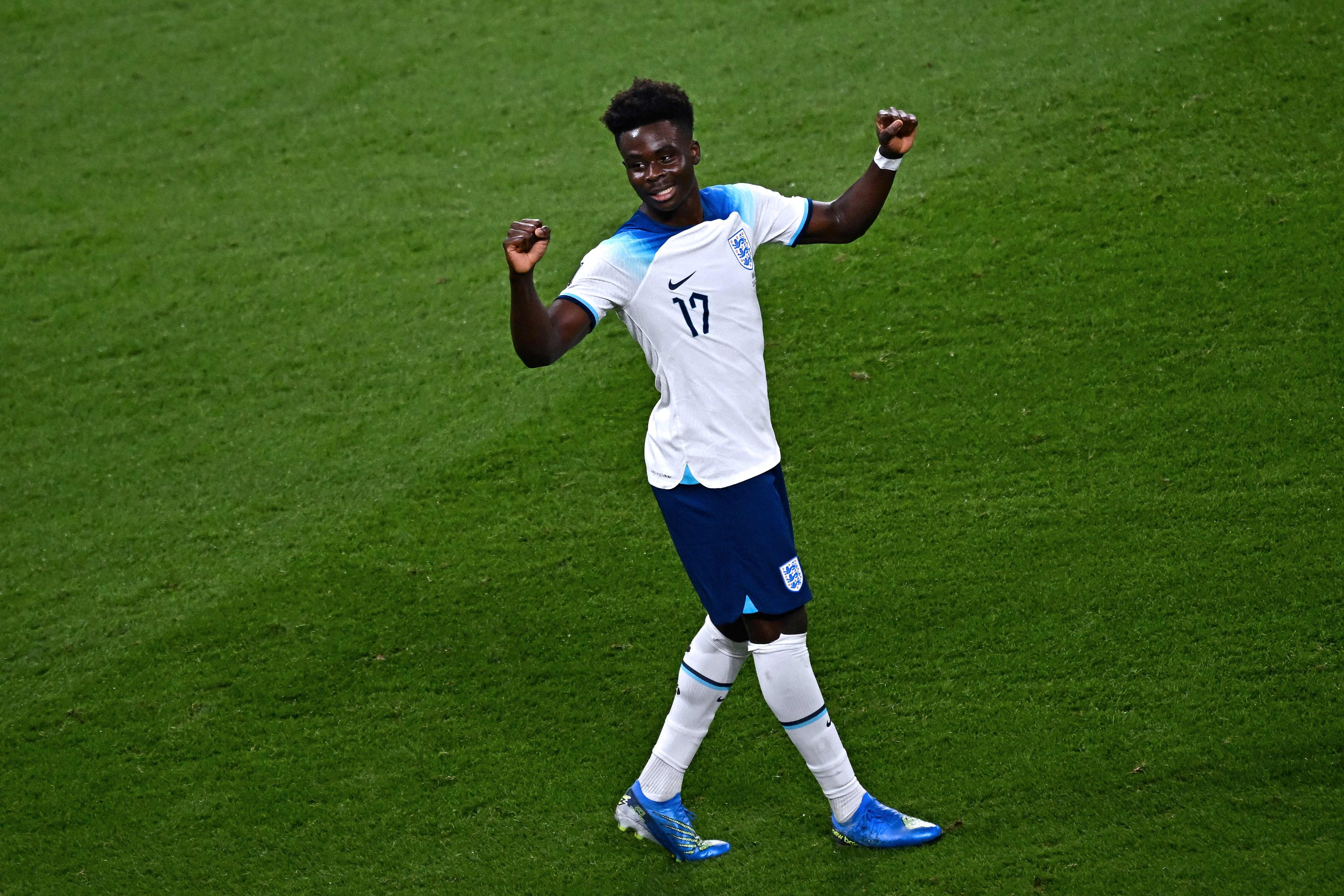 Gelandang timnas Inggris, Bukayo Saka.