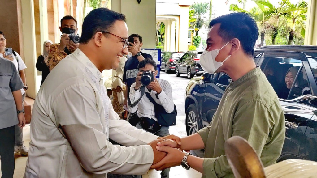 Capres NasDem Anies Baswedan bertemu dengan Walikota Solo Gibran Rakabuming Raka