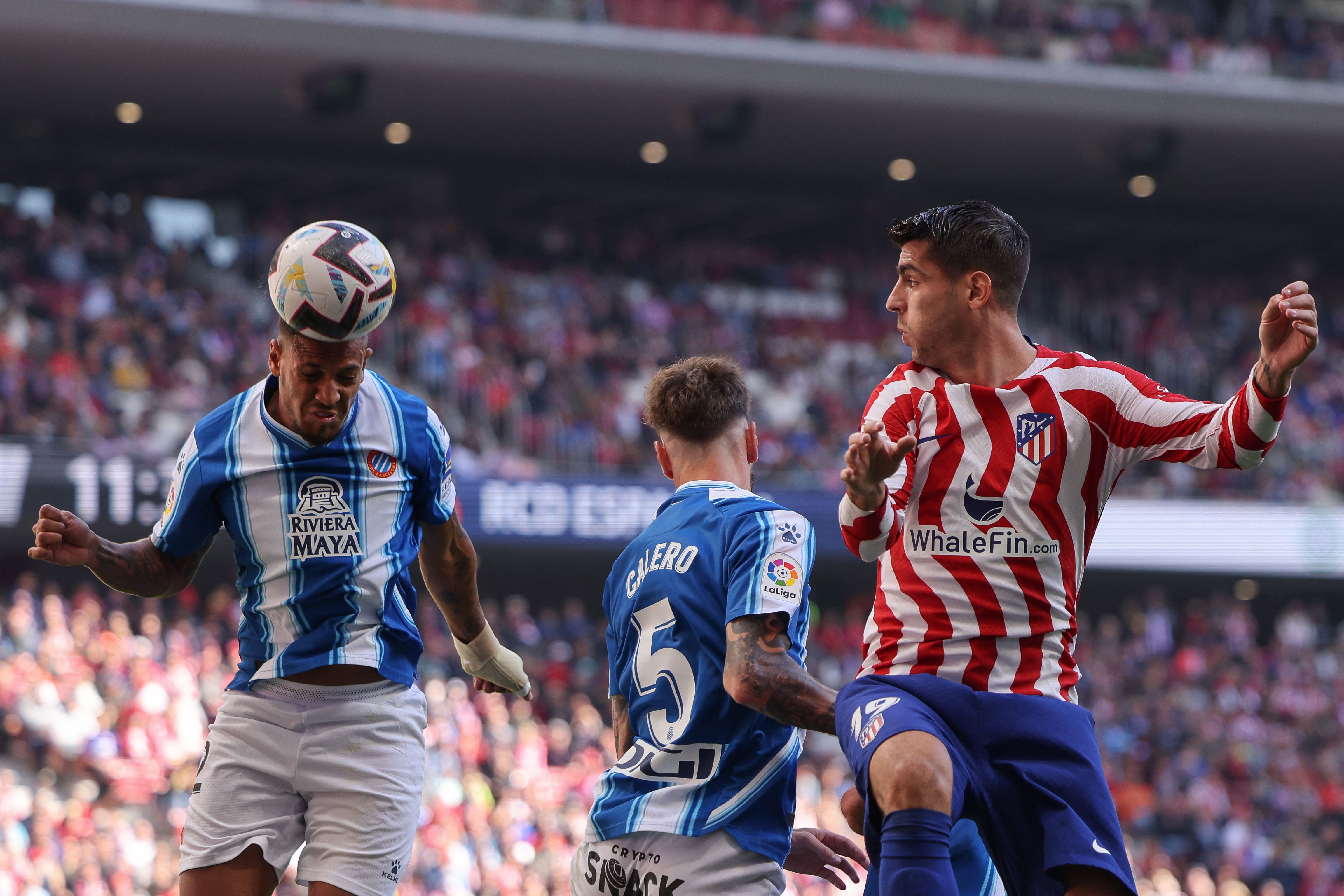 Laga La Liga antara Atletico Madrid dan Espanyol.