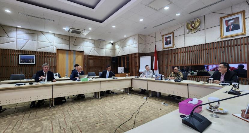 Pertemuan Delegasi Universitas Groningen dengan Direktur Jenderal Pendidikan Tinggi Kemendikbudristek RI Prof Nizam di Jakarta.