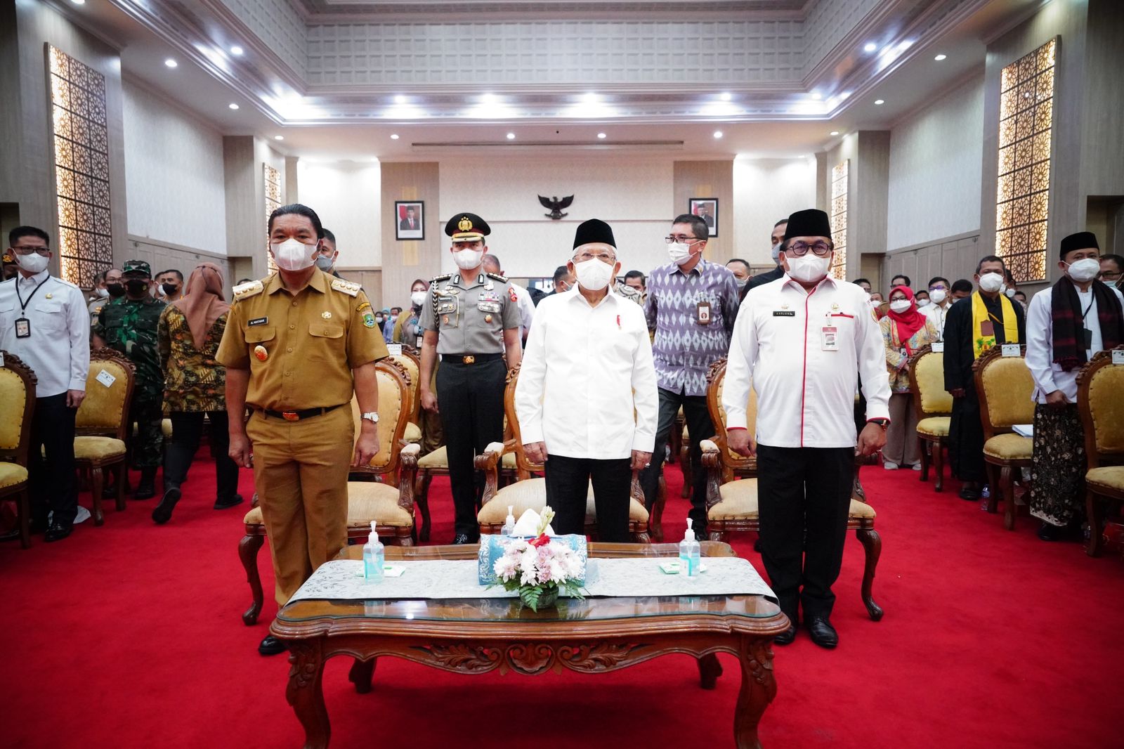 Wapres KH.Ma'ruf Amin membuka acara Penguatan Pembinaan Ideologi Pancasila kepada Aparatur Pemerintah Provinsi Banten, Senin, (14/11).