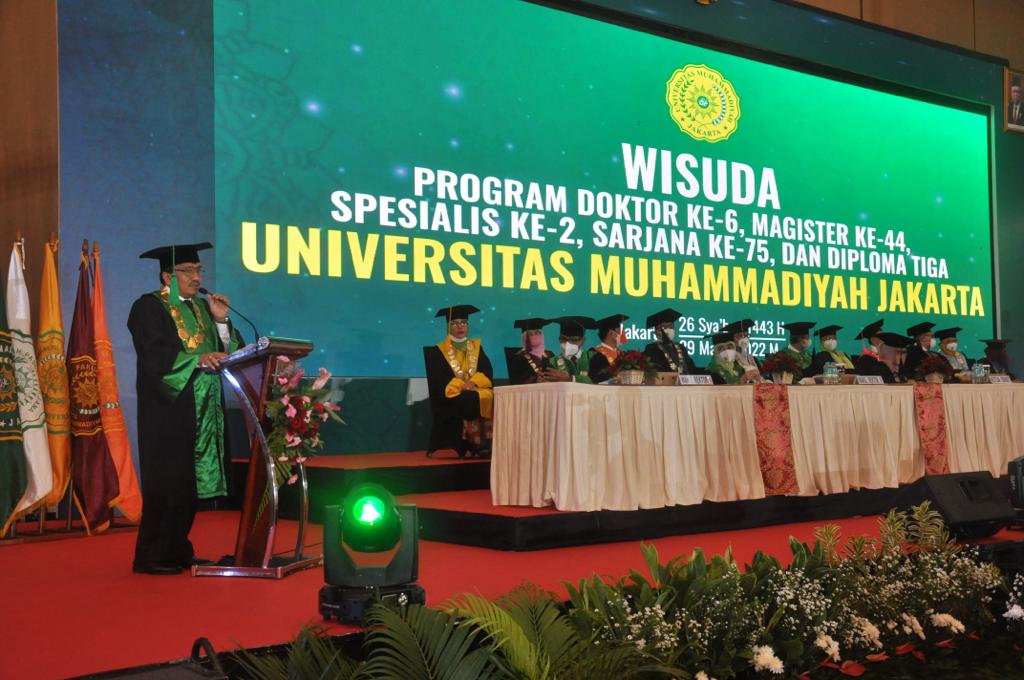 Universitas Muhammadiyah Jakarta (UMJ) kembali melaksanakan Prosesi Wisuda untuk semua jenjang dengan jumlah 2.129 wisudawan.