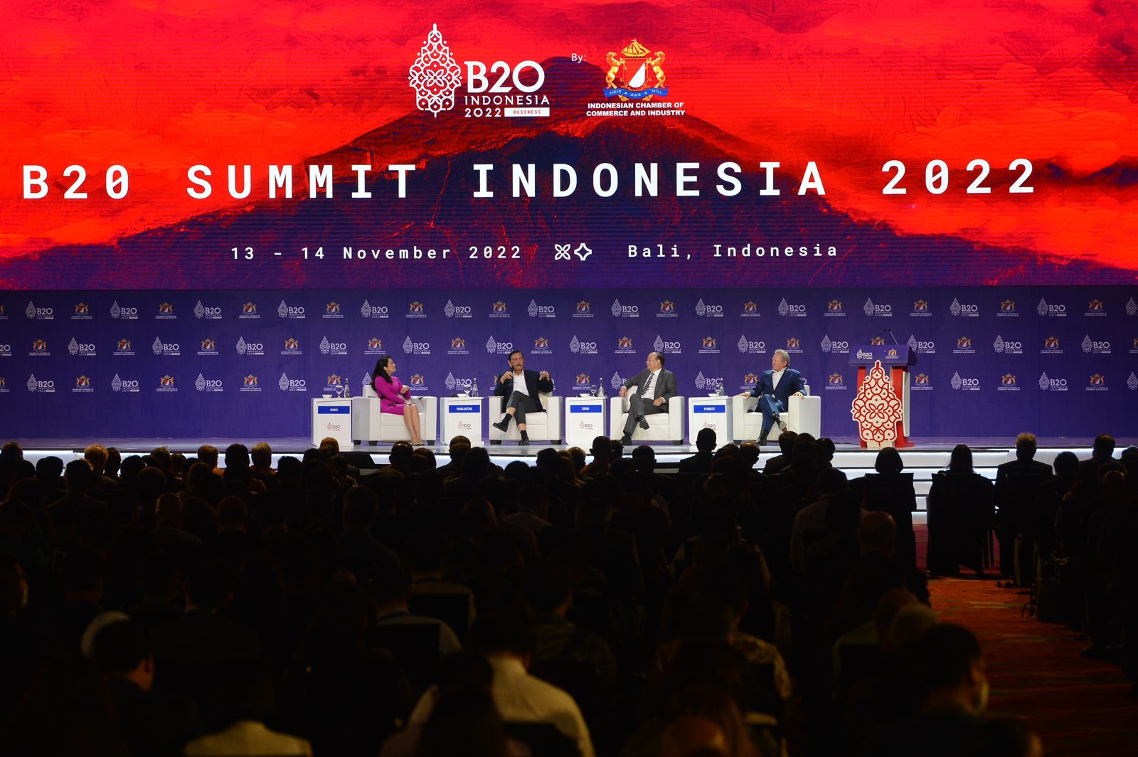 Perhelatan B20 Summit Indonesia 2022 di Nusa Dua, Bali.