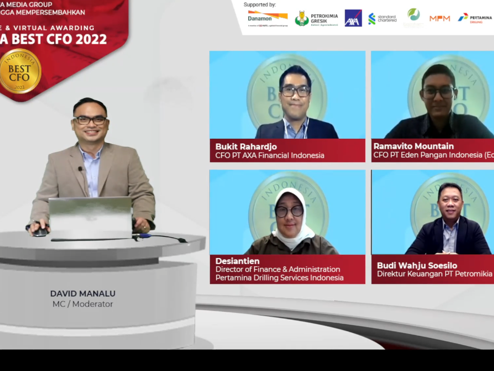 Konferensi/webinar bertema The New CFO Roles as Business Transformer and Growth Initiator in Challenging Times. 
