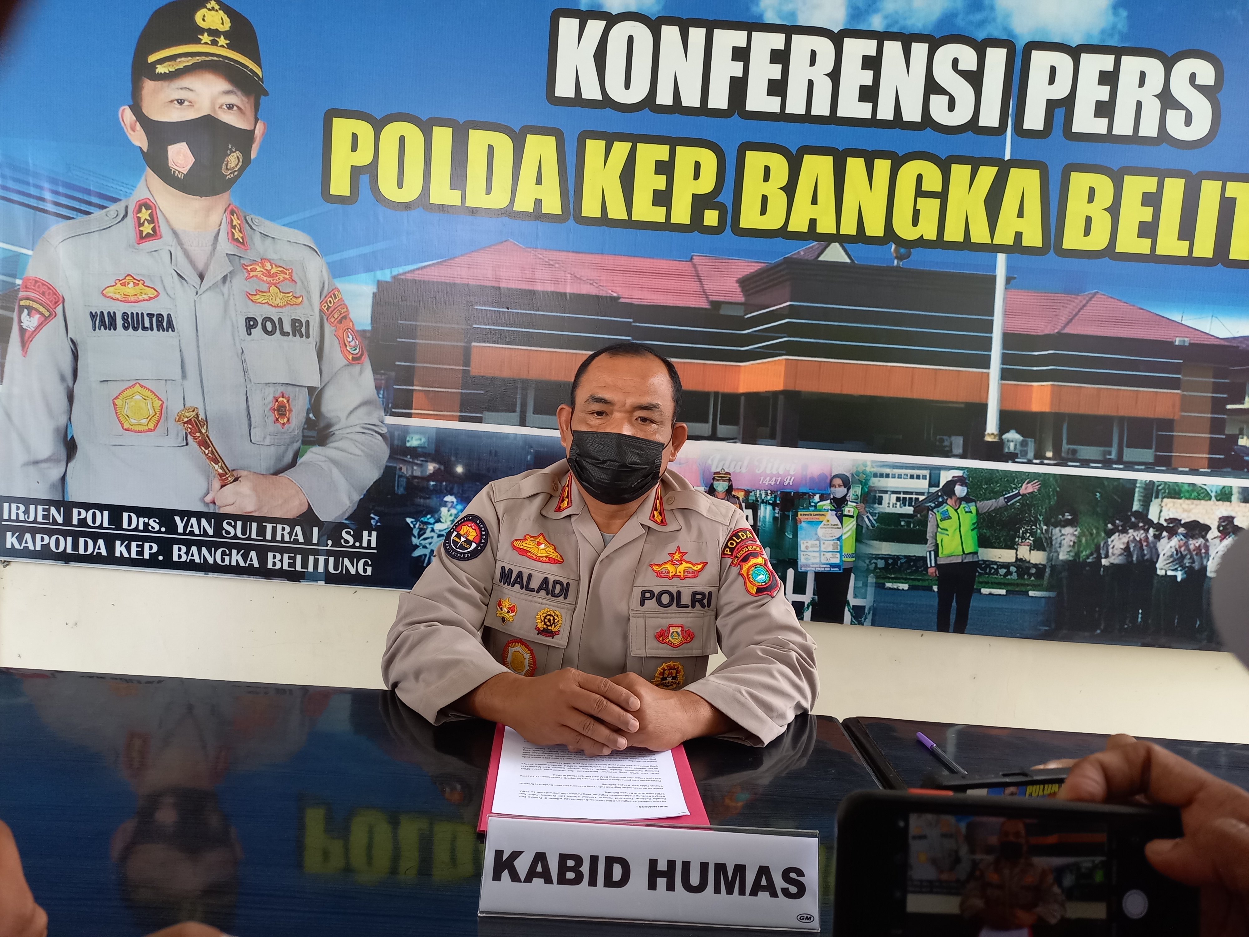 Kabid Humas Polda Bangka Belitung, Kombes A. Makadi.