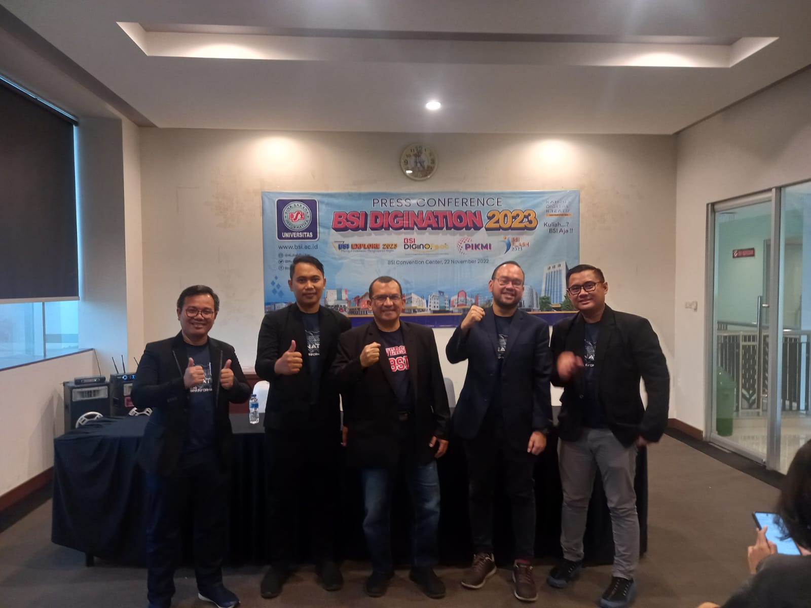 Konferensi pers peluncuran BSI Digination 2023 di BSI Convention Center, Kaliabang, Kota Bekasi, Selasa (22/11).