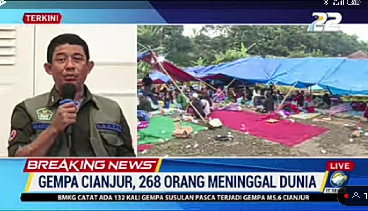 KEPALA Badan Nasional Penanggulangan Bencana (BNPB) Letjen TNI Suharyanto.