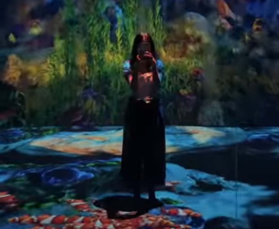 Instalasi tiga dimensi tentang dunia bangsa Talokan yang dihadirkan di Mall of Indonesia.