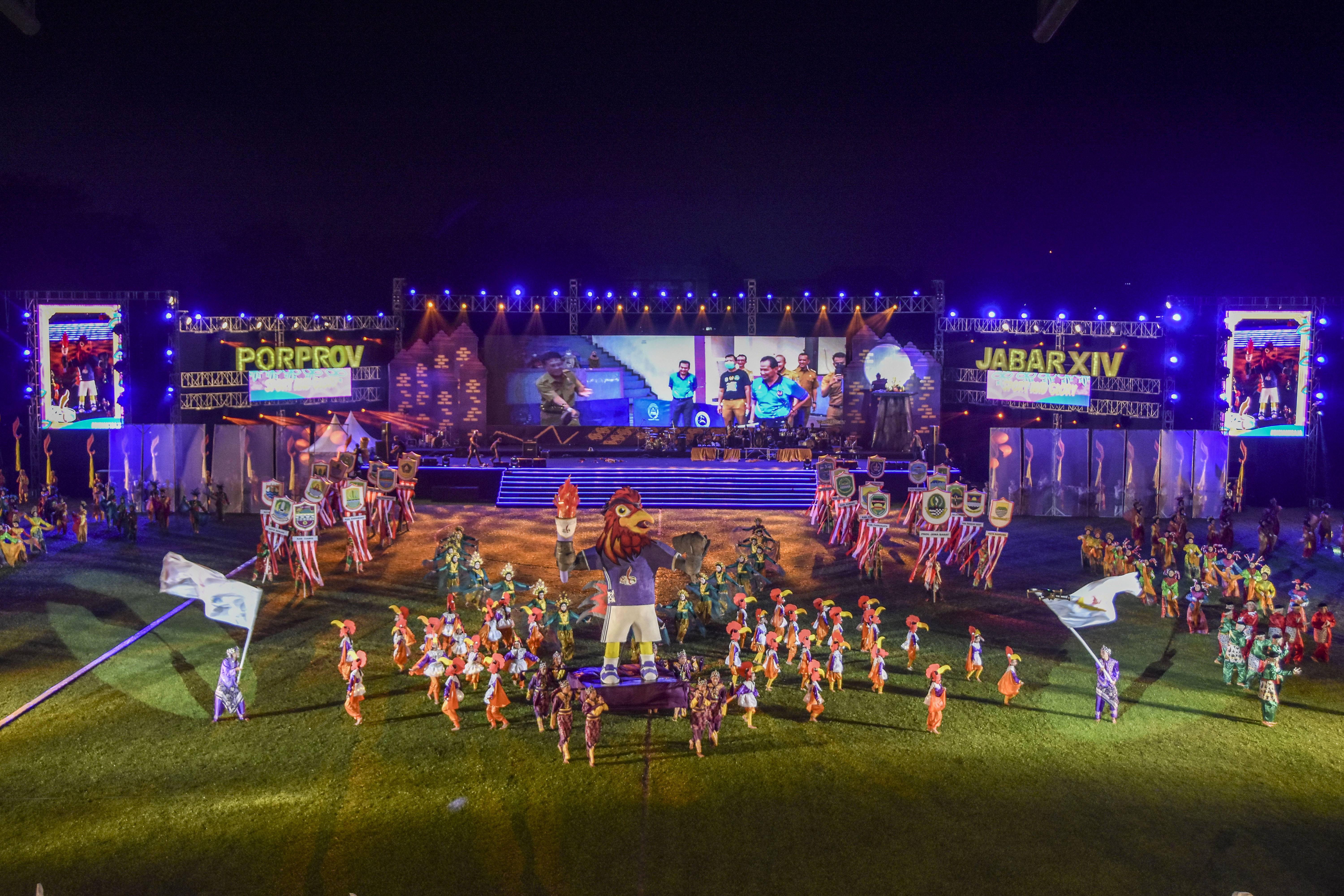 Pembukaan Pekan Olahraga Provinsi Jawa Barat yang berlangsung di Ciamis.