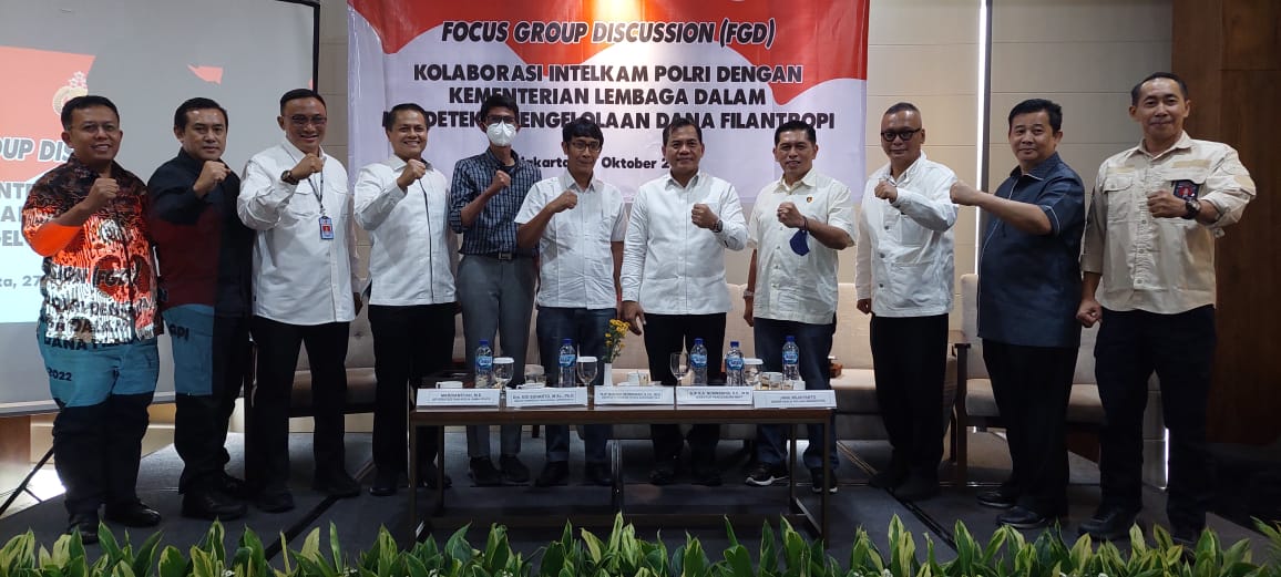 Peserta  FGD 'Kolaborasi Intelkam Polri-(BIK) Dengan Kementerian Lembaga Dalam Mendeteksi Pengelolaan Dana Filantropi