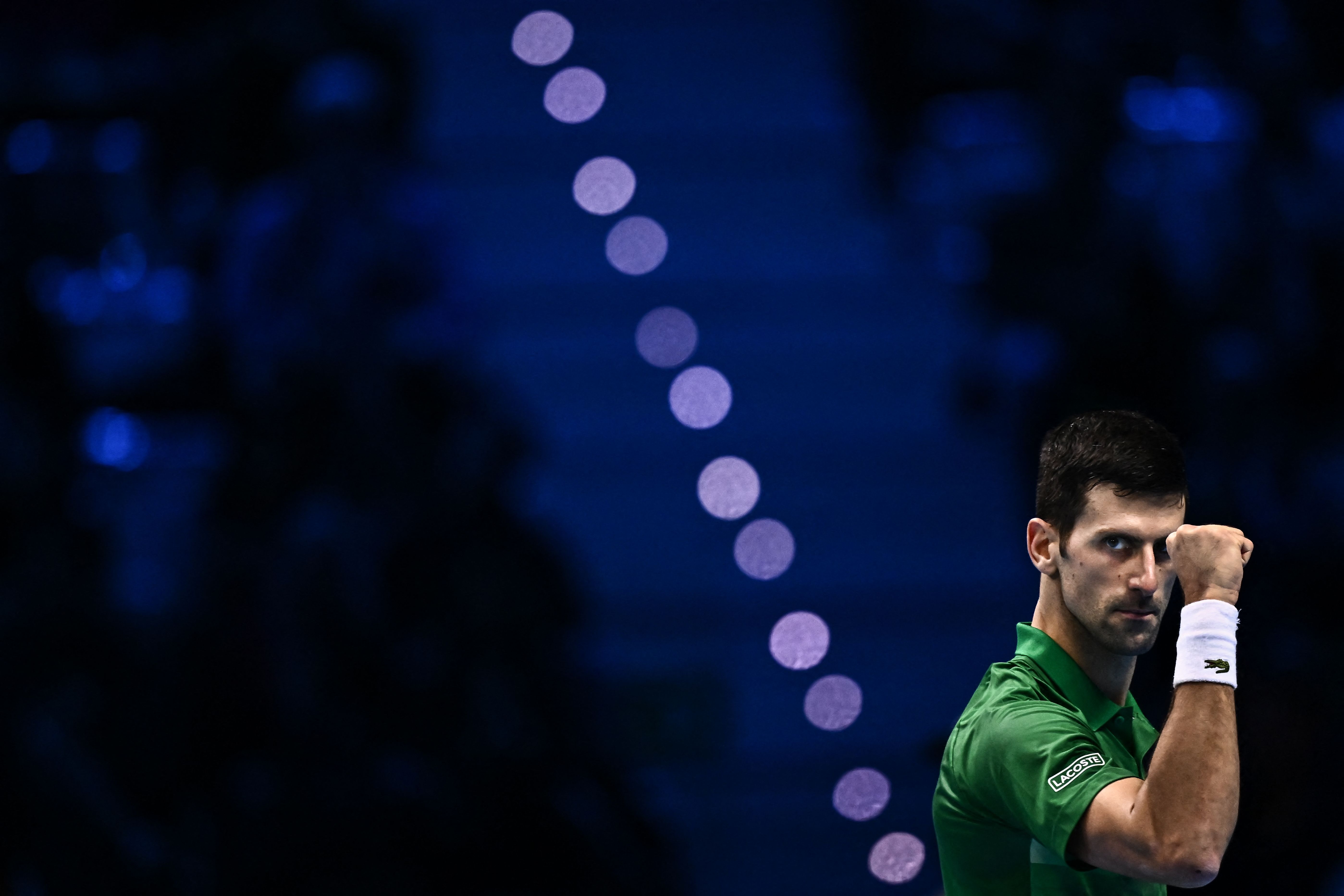 Petenis Serbia, Novak Djokovic meraih kemenangan kedua di ATP Finals 2022.