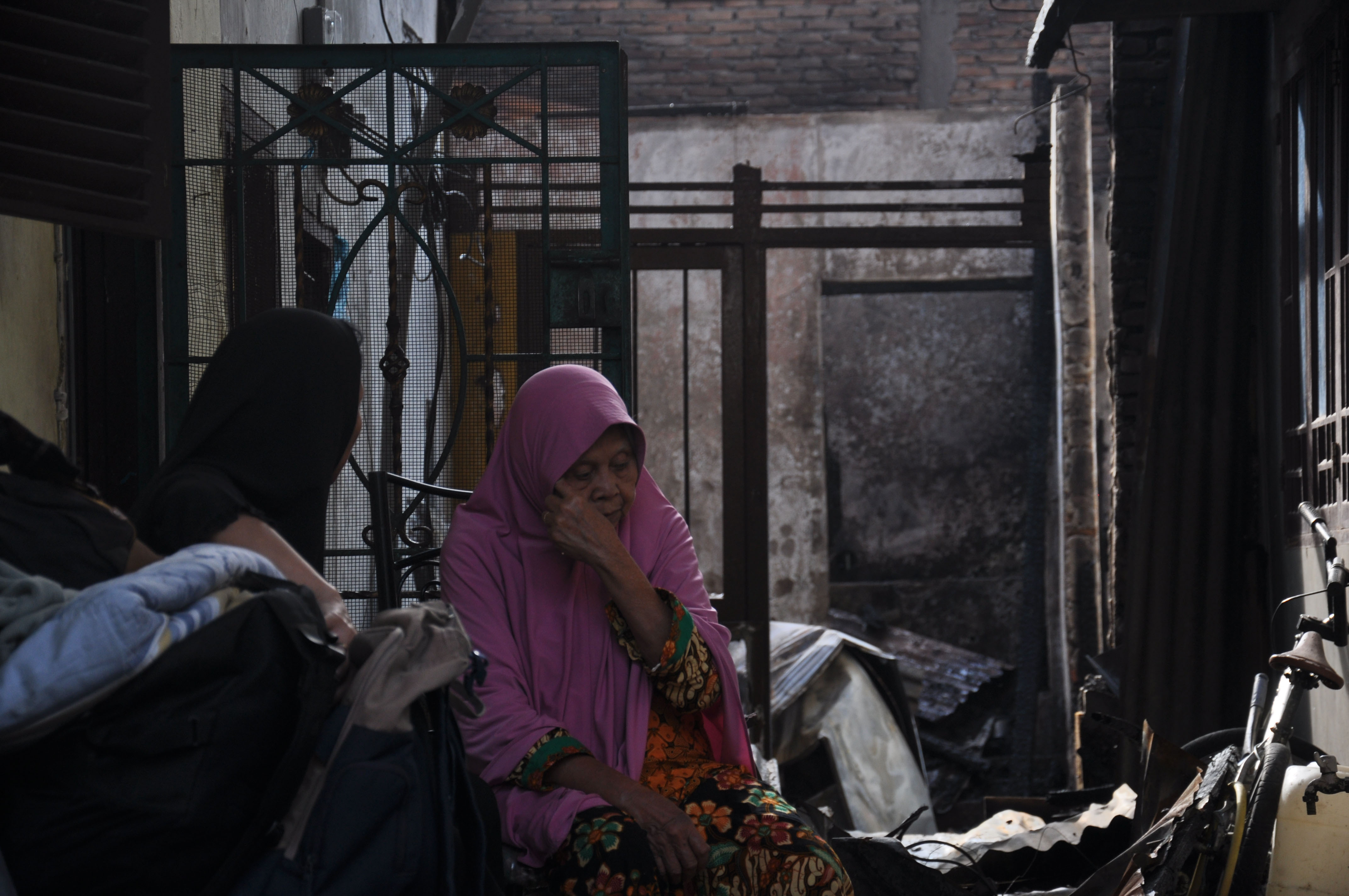 Korban kebakaran di Kota Medan, Sumatra Utara