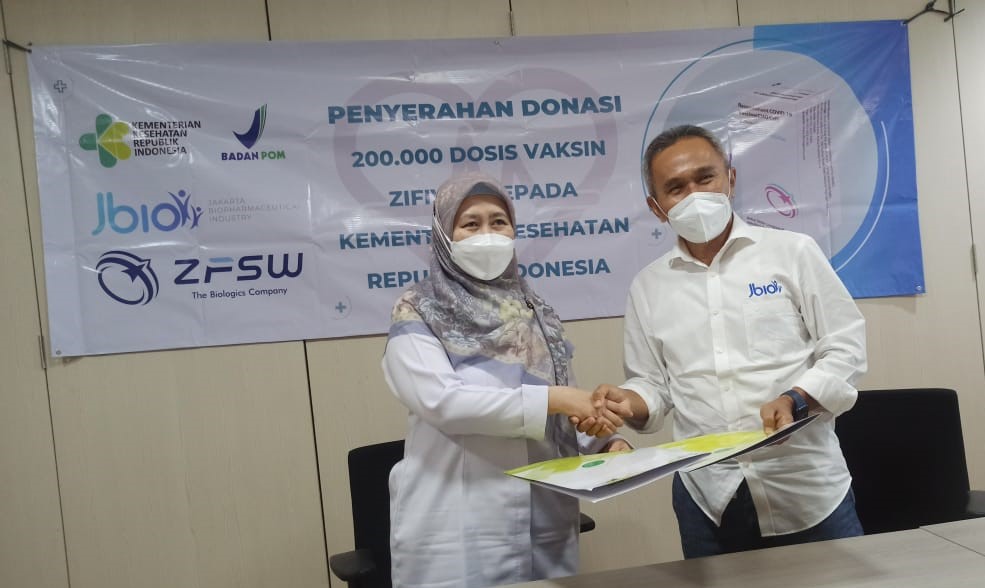 Penandatangana kerja sama penyaluran vaksin Zifivak untuk penanganan pandemi Covid-19